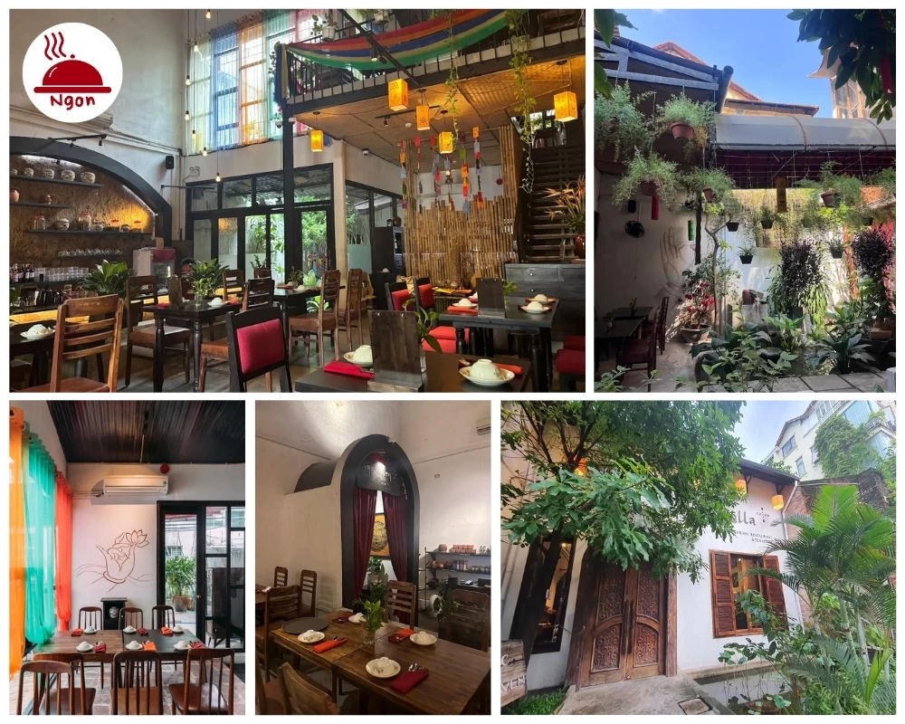Nhà hàng Shamballa Vegetarian có không gian kiến trúc độc đáo, ấn tượng