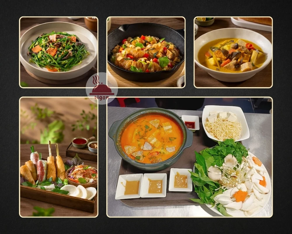 Một số món ăn của Nhà hàng Thuần Chay Bà Xã