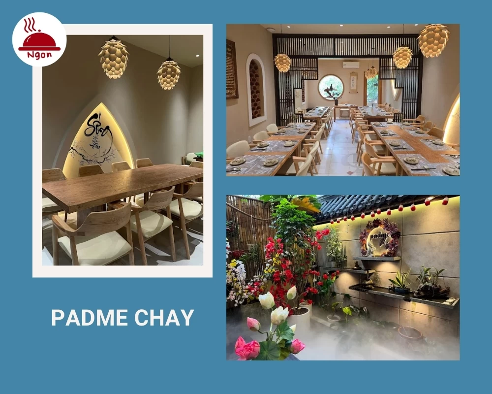 Quán chay quận 3 Padme Chay có không gian thanh tịnh và trang nhã