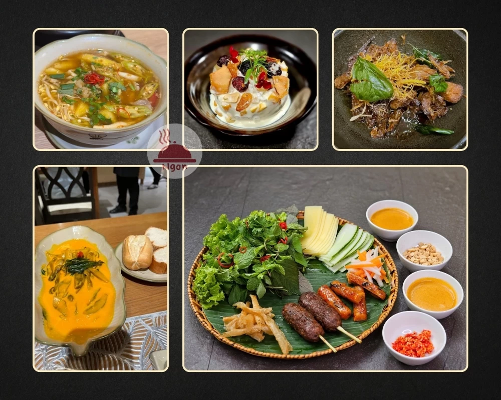 Một số món ăn của quán Padme Chay