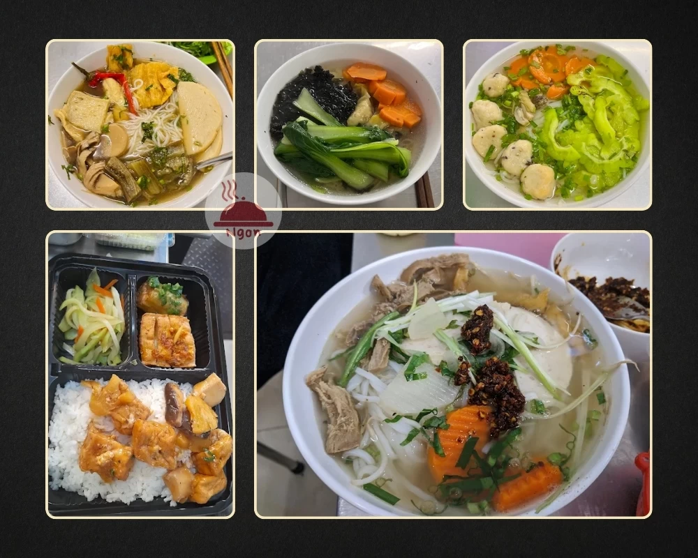 Một số món ăn của quán chay Diệu Lan