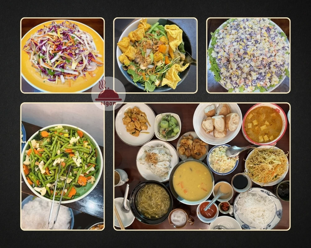 Một số món ăn của Quán Chay Lá
