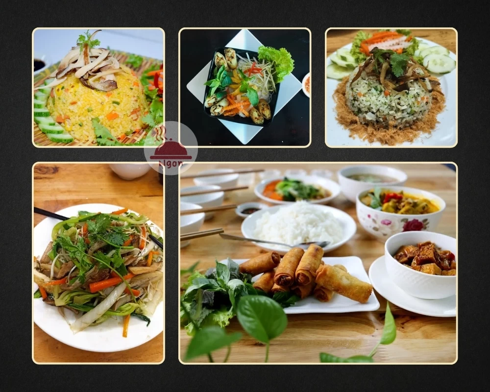 Một số món ăn của quán chay bình dân The Rice