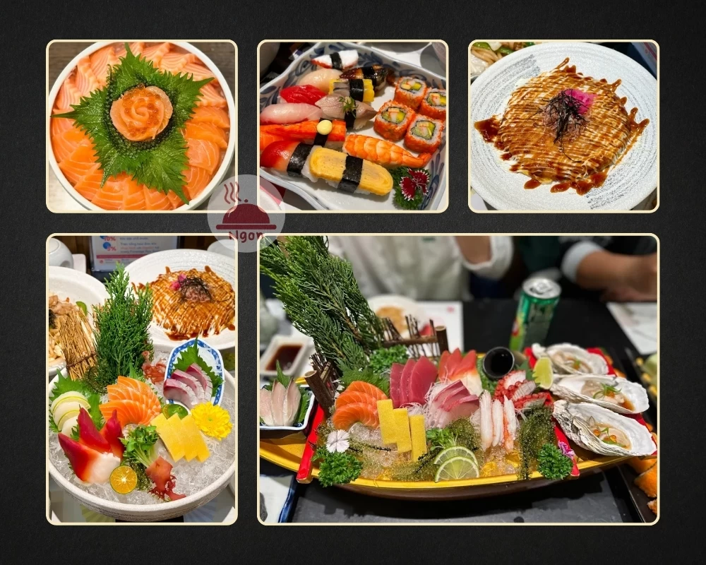 Một số món ăn của nhà hàng Ryo Sushi quận 10