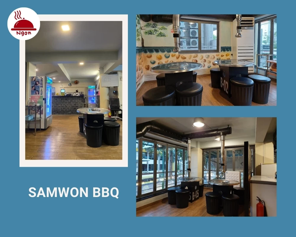 Quán BBQ Hàn Quốc quận 7 Samwon có không gian rộng rãi