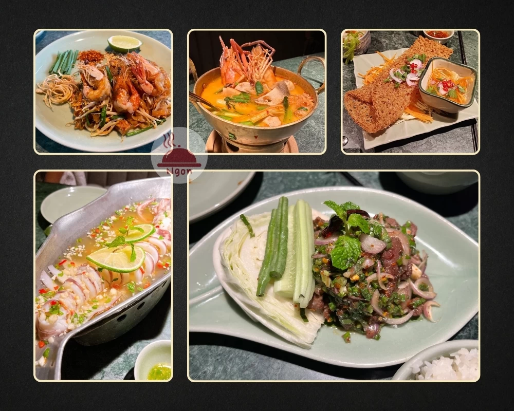 Một số món ăn của quán Som ตำ Thai