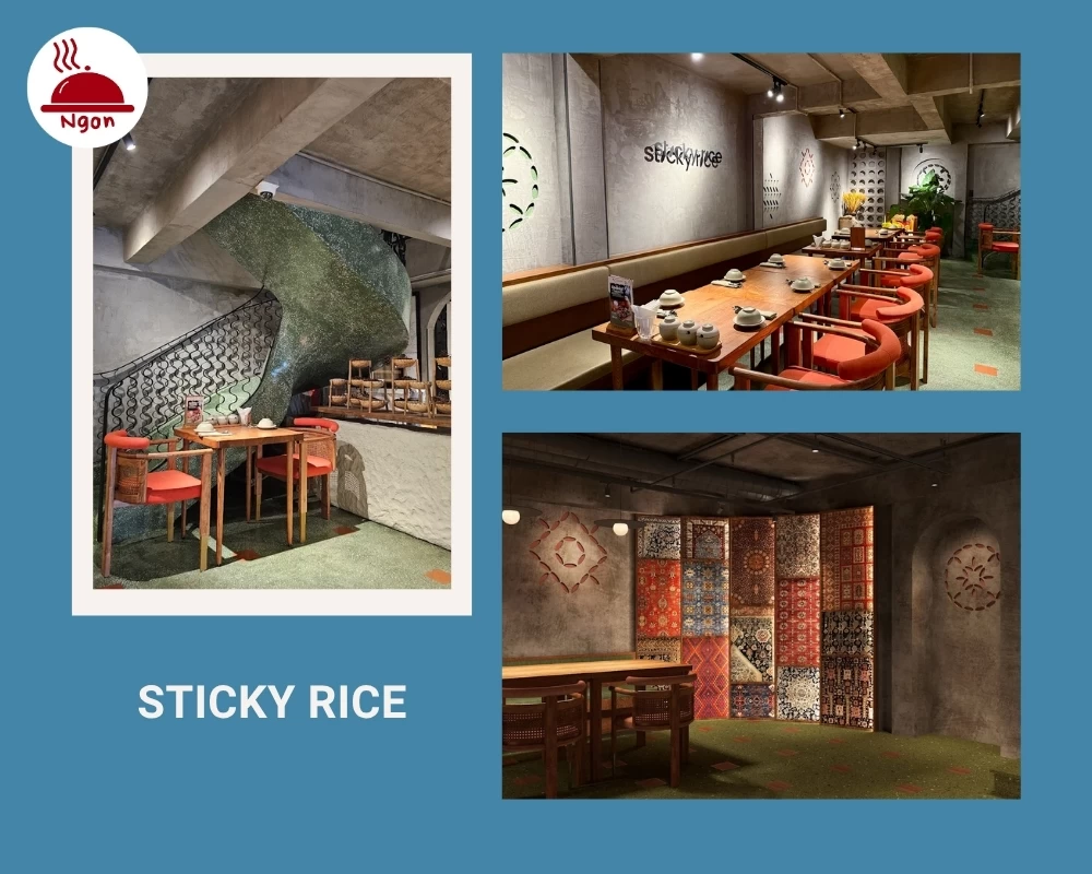 Quán Thái quận 2 Sticky Rice được thiết kế theo phong cách tối giản, hiện đại