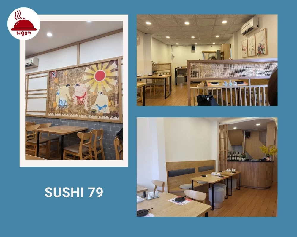 Nhà hàng Sushi 79 có không gian yên tĩnh, thoải mái