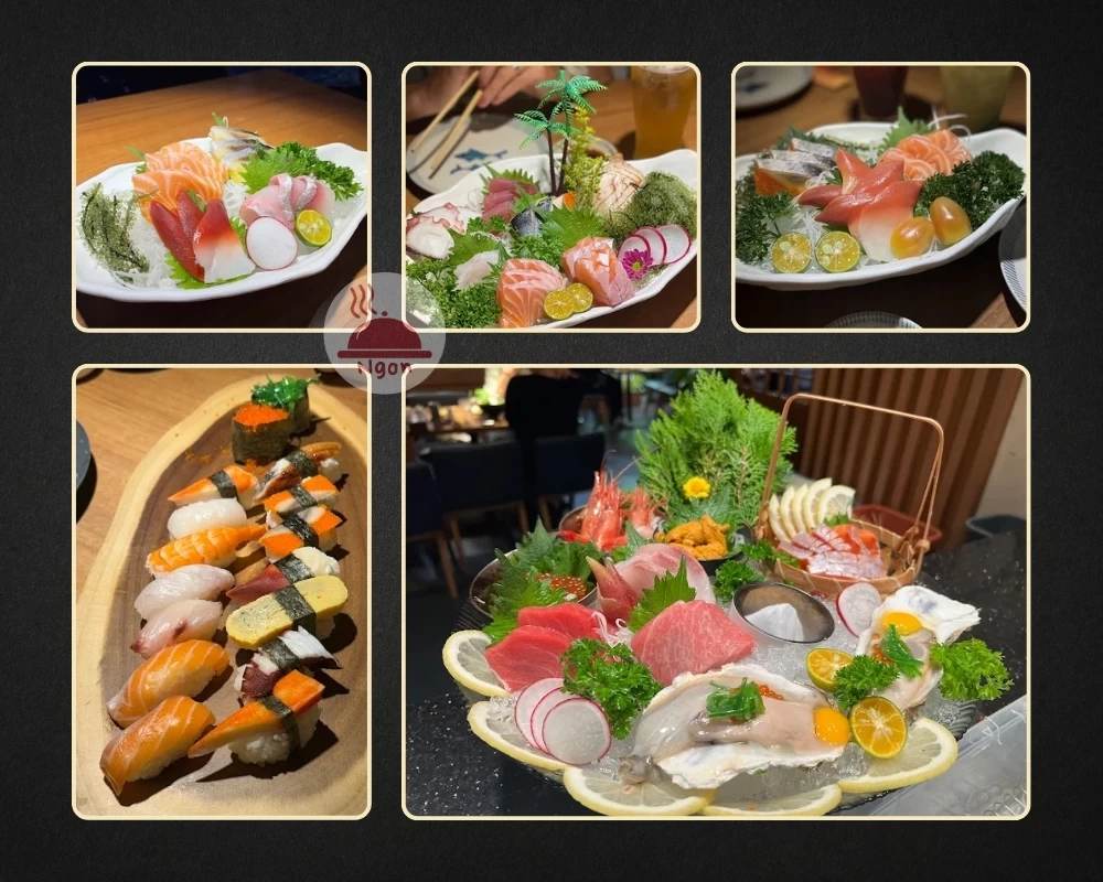 Một số món ăn của nhà hàng Sushi Kei