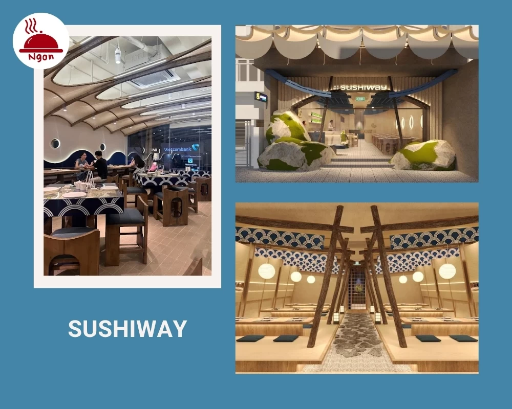 Nhà hàng SushiWay chi nhánh Nguyễn Tri Phương có không gian đẹp mắt, sang trọng