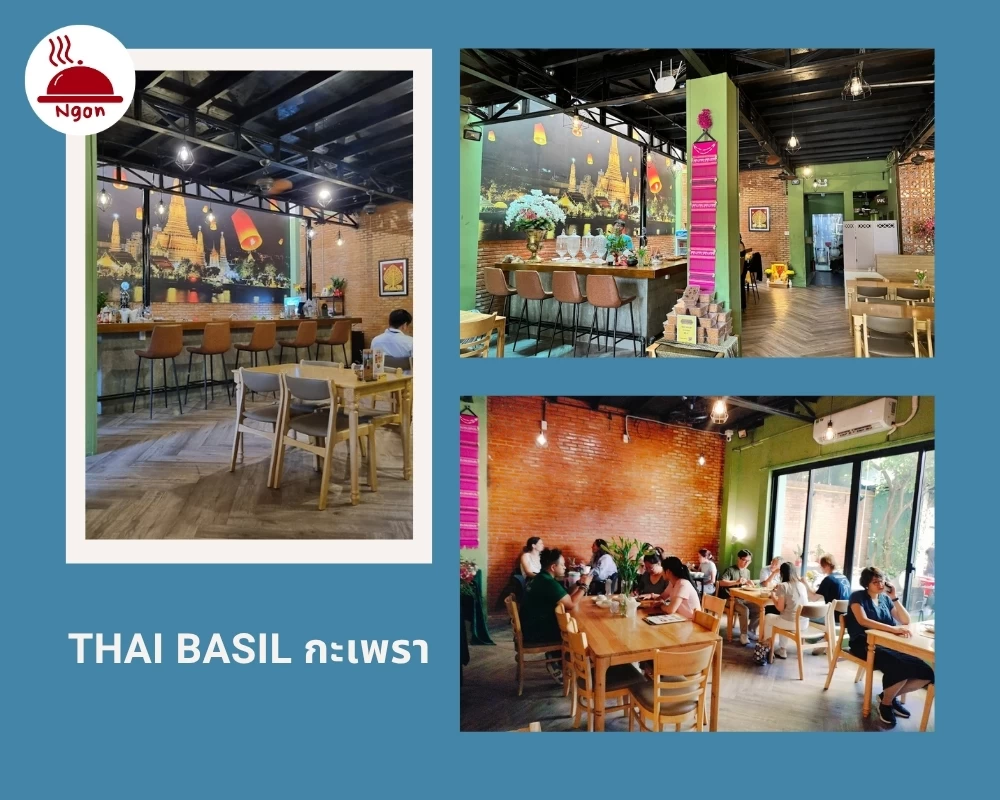 Quán Thai Basil กะเพรา được thiết kế theo phong cách Thái Lan