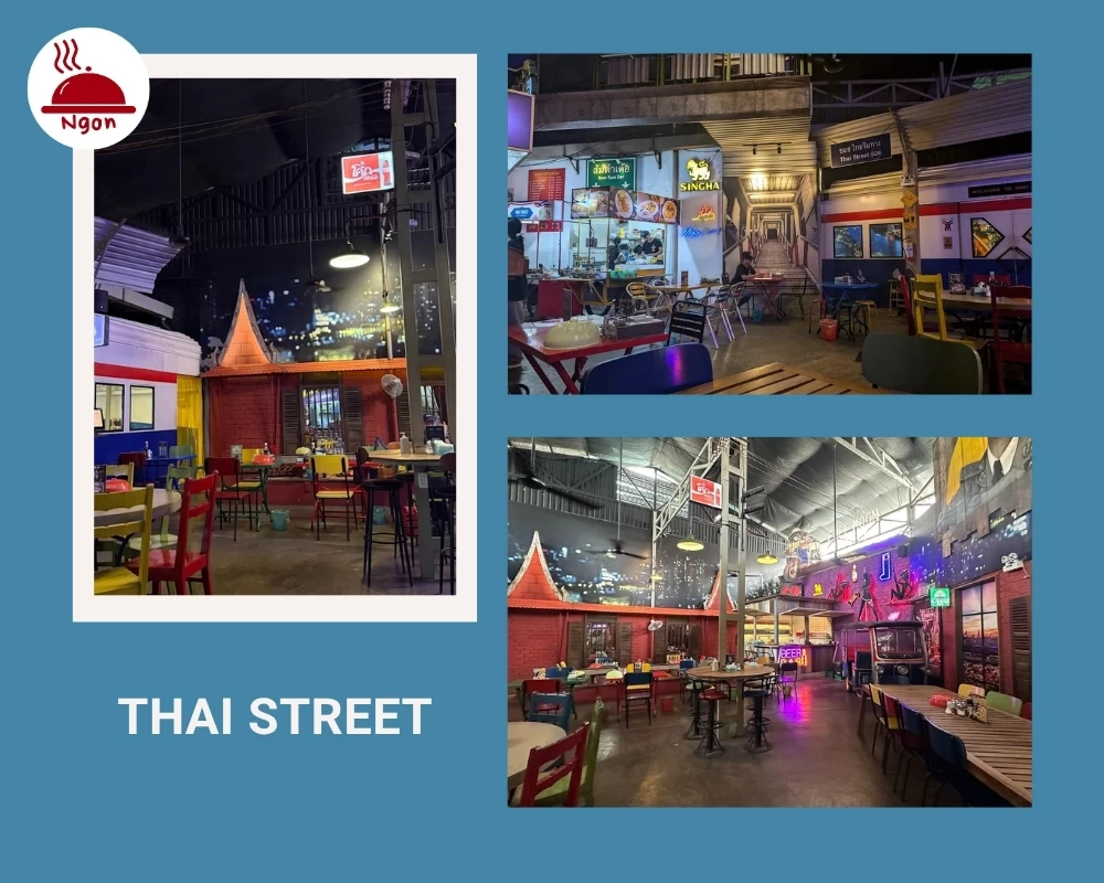 Không gian quán Thai Street được trang trí đẹp mắt, đầy ấn tượng