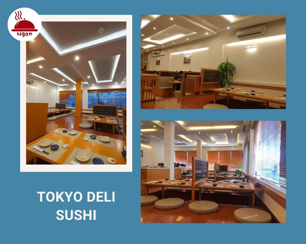 Không gian rộng rãi, ấm cúng của nhà hàng Tokyo Deli Sushi quận 10