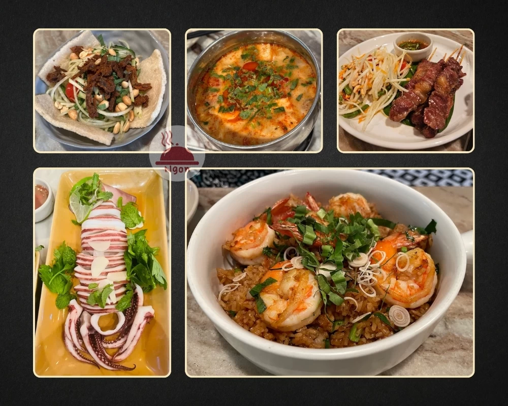 Một số món ăn của quán Thái quận 1 TukTuk Thai Bistro