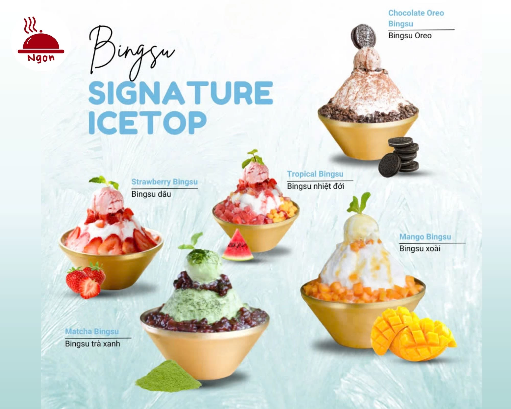 Bộ sưu tập BIngsu hấp dẫn, ngon miệng