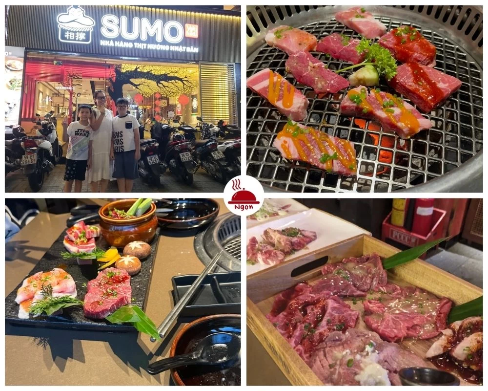 Đồ ăn tại quán nướng Sumo Yakiniku