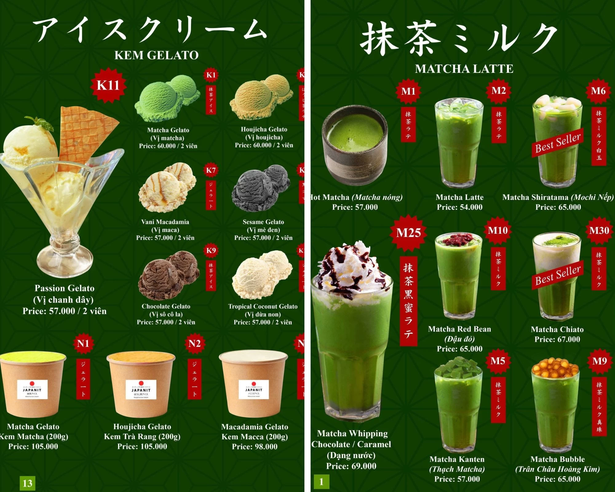 Đừng bỏ lỡ các món 'Best Seller' trong menu Japanit Matcha & Coffee House nhé