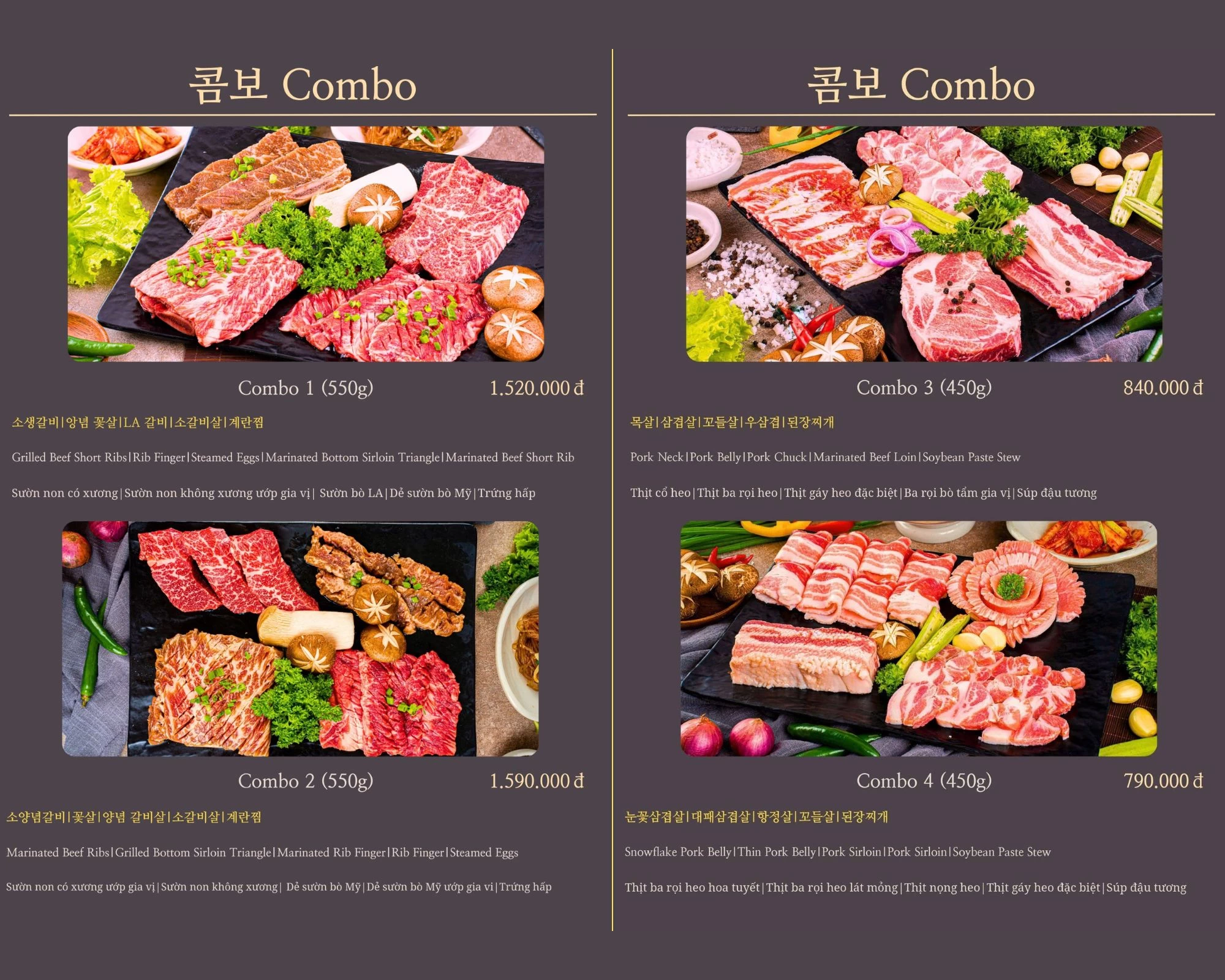 Gangnam BBQ House giới thiệu các combo nướng Hàn Quốc thịnh soạn cho nhóm