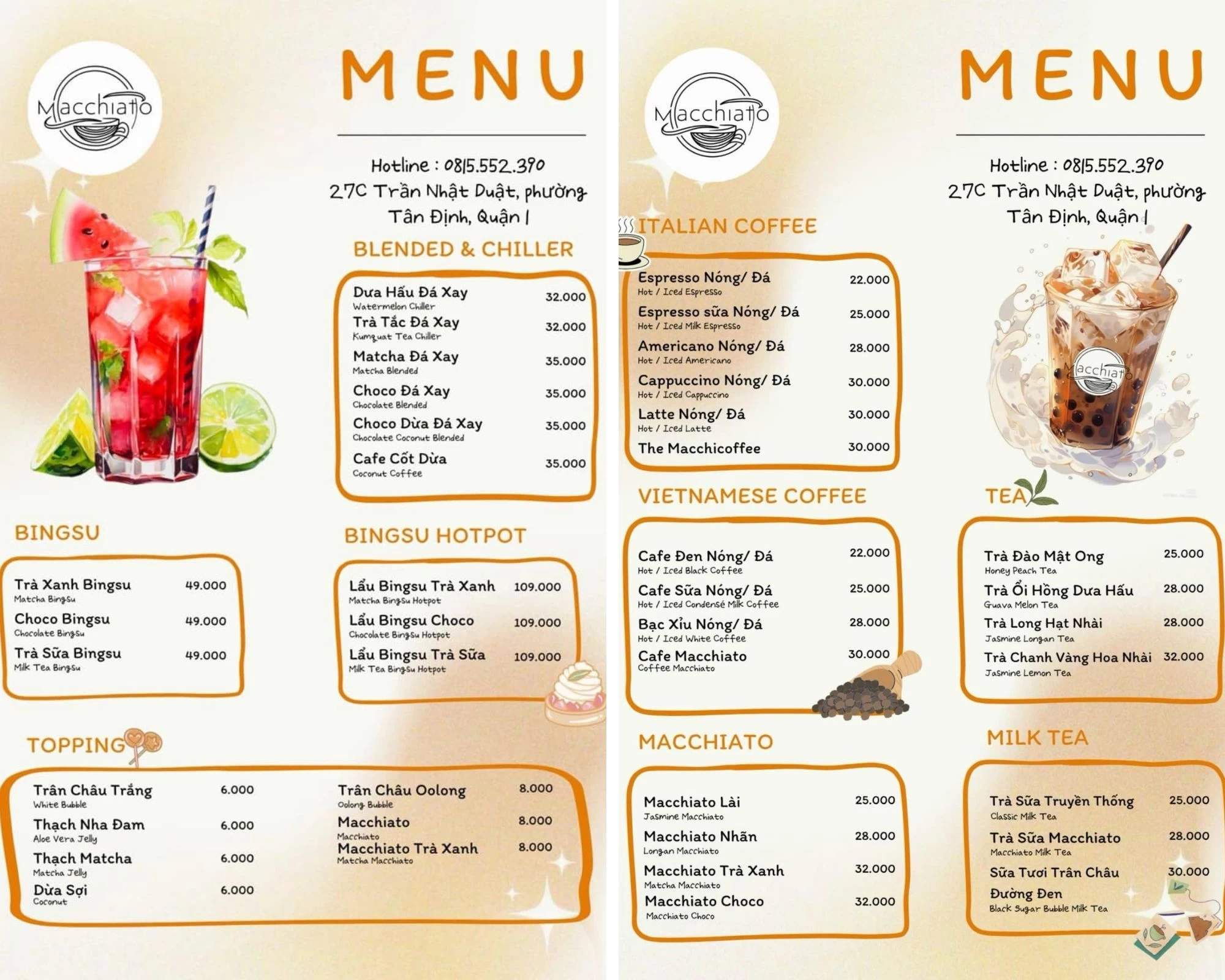 Macchiato - điểm đến cho mọi loại 'cơn khát'! Khám phá menu phong phú ngay hôm nay