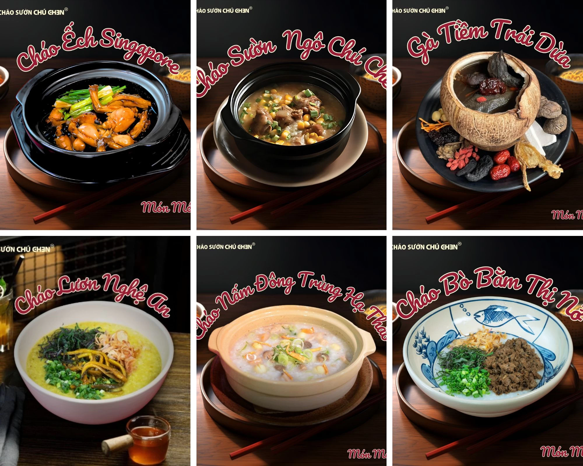 Menu cháo phong phú, độc đáo tại Cháo Sườn Chú Chen sẽ chinh phục mọi tín đồ ẩm thực
