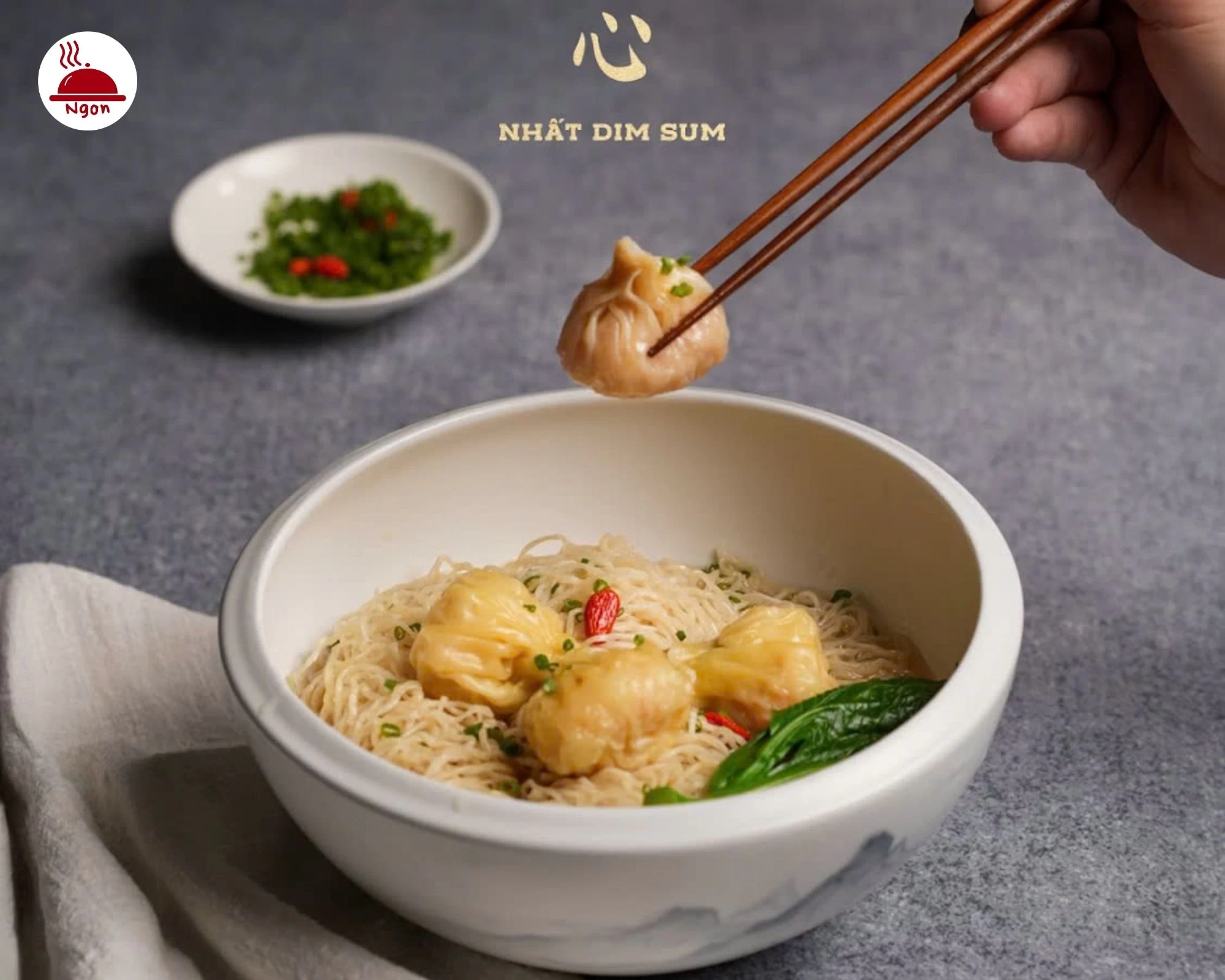 Mì hoành thánh chuẩn vị tại Nhất Dim Sum – từng sợi mì dai ngon, hoành thánh đầy đặn