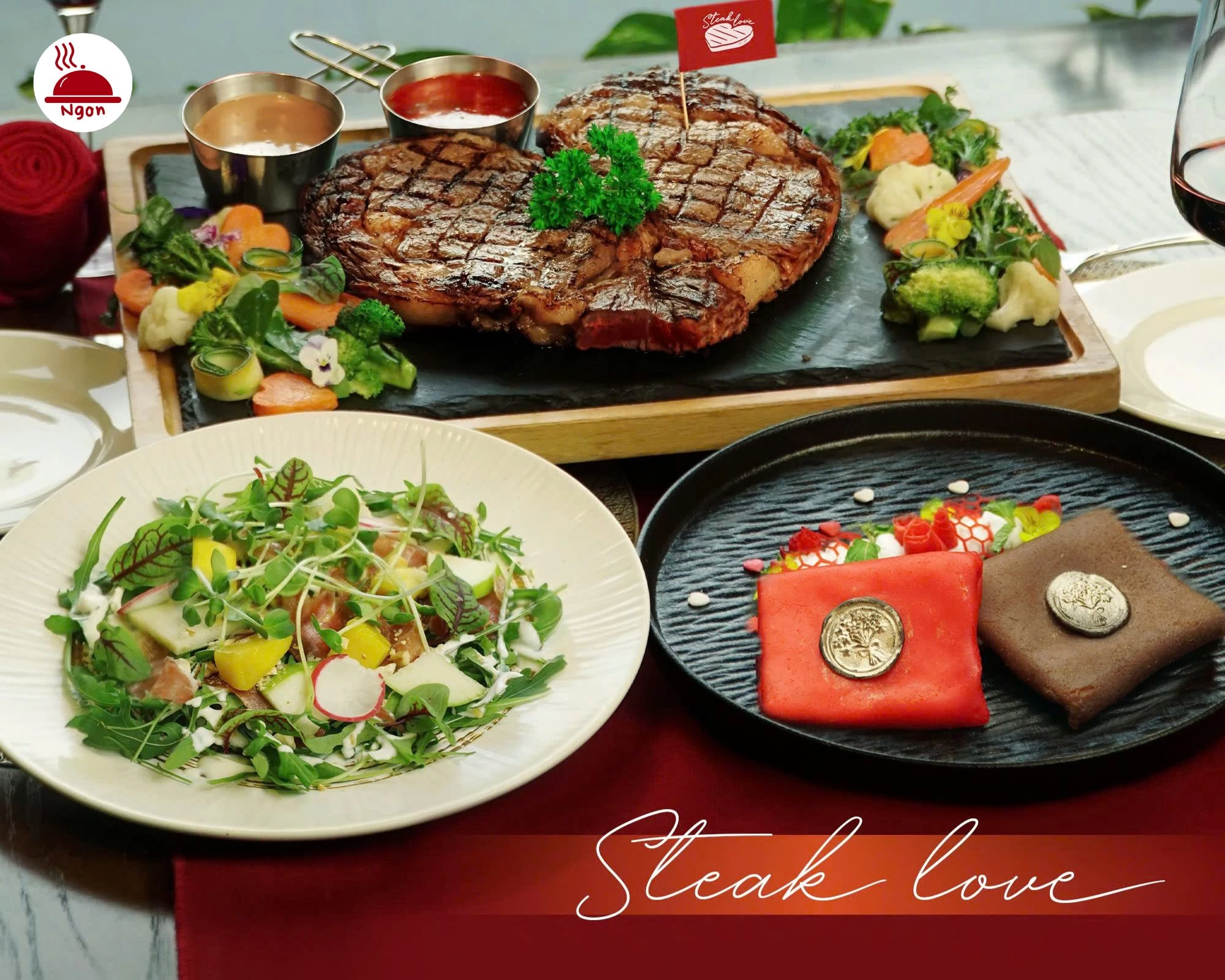 Steak Love Độc Lập mang đến không gian lãng mạn cùng những phần beefsteak thượng hạng