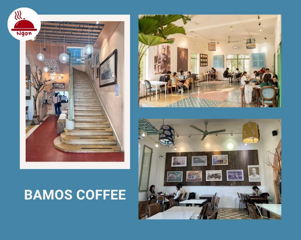 Quán Bamos Coffee mang phong cách cổ điển rất cuốn hút
