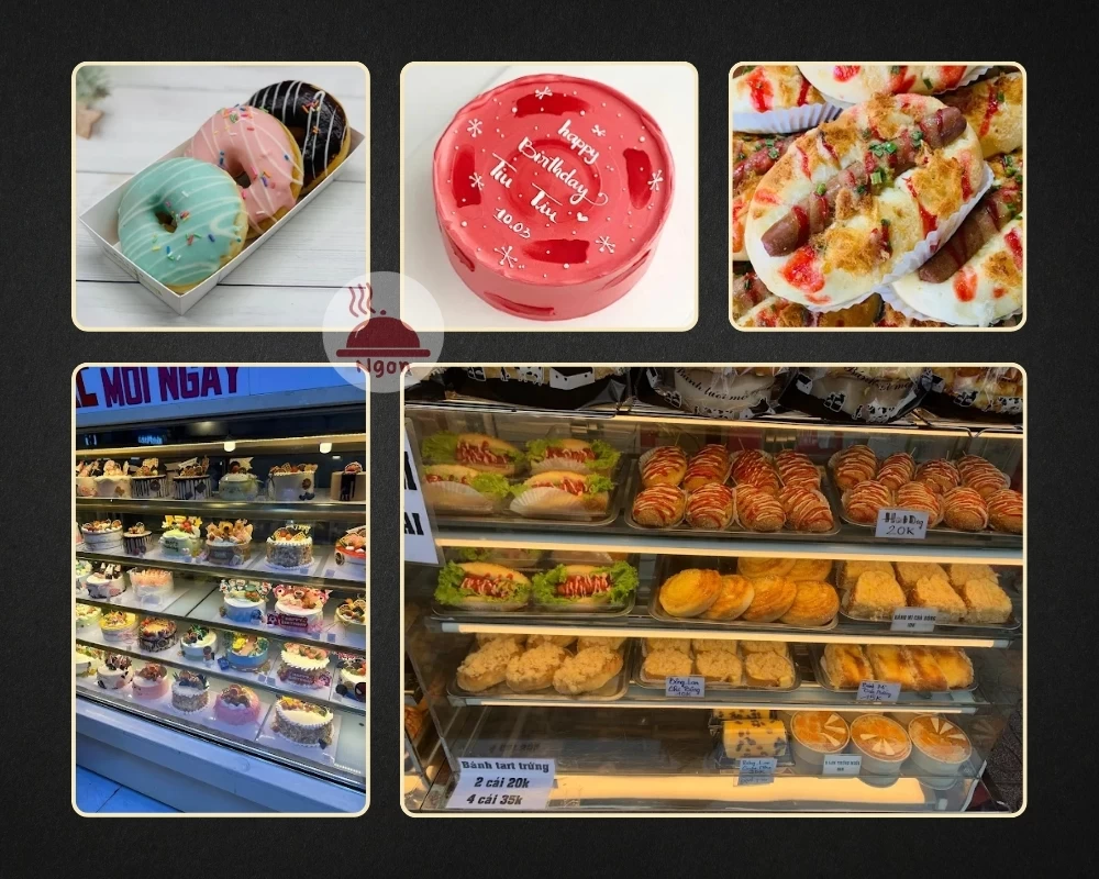 Các món bánh của tiệm Bánh Kem Hoàng Phúc
