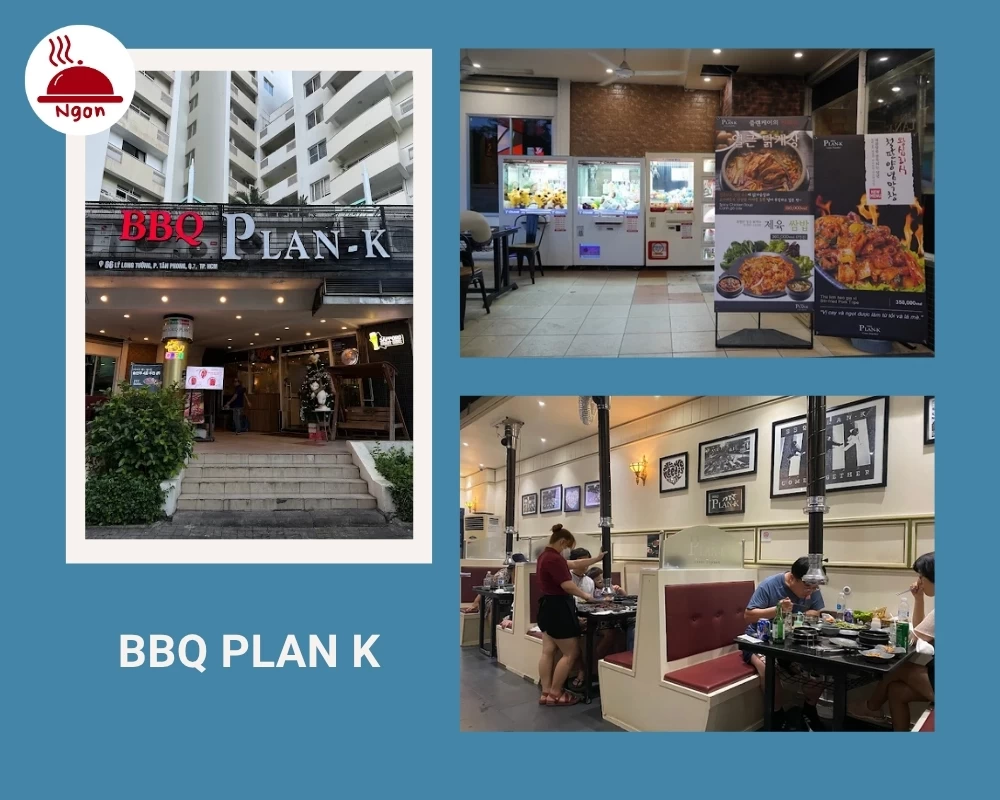 Nhà hàng Hàn Quốc quận 7 BBQ Plan K được trang trí nhiều tranh ảnh treo tường