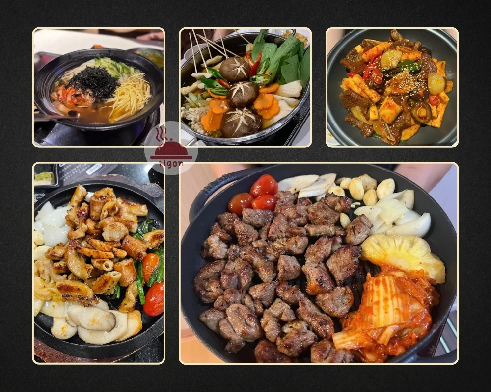 Một số món ăn của nhà hàng Hàn Quốc CheongDam Korean BBQ