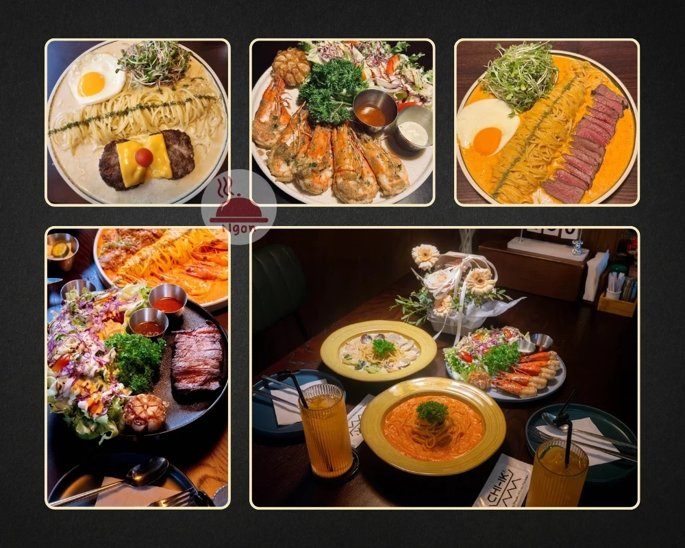 Một số món ăn của nhà hàng Thảo Điền Chiik Steak & Pasta