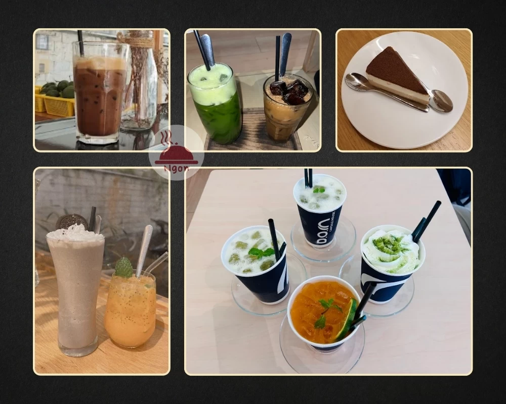 Một số món nước và bánh của quán cafe 24h Bình Thạnh D.O.M - Coffee Capsule