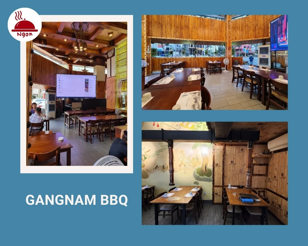 Không gian sạch đẹp, sang trọng của nhà hàng thịt nướng Hàn Quốc quận 7 Gangnam BBQ
