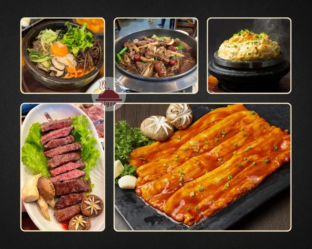 Một số món ăn của nhà hàng Hàn Quốc quận 7 Gangnam BBQ