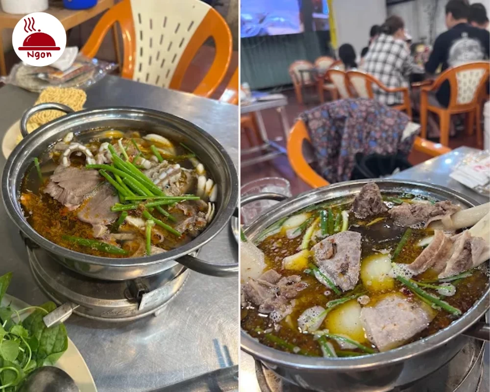 Món lẩu bò của quán lẩu bò quận 9 Lẩu Bò Anh Ba