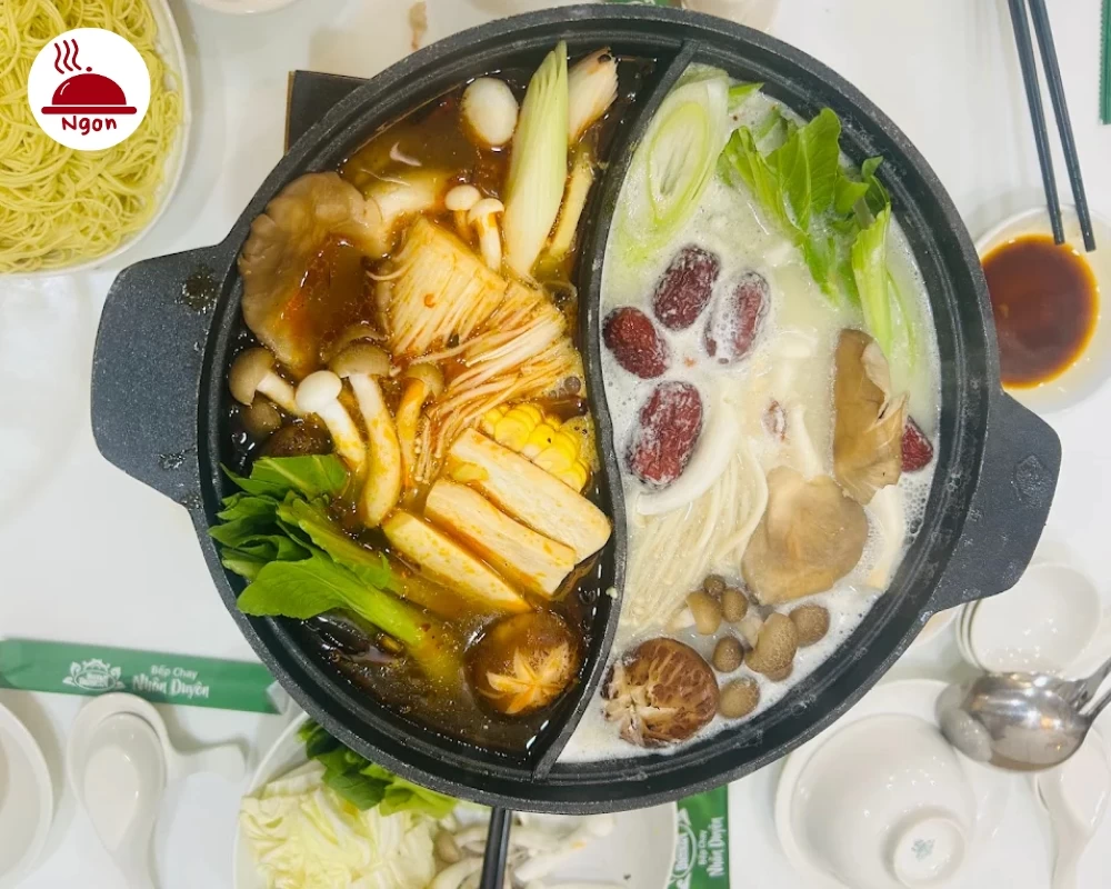 Món lẩu chay hấp dẫn của quán lẩu chay Bình Tân - Chay Nhân Duyên