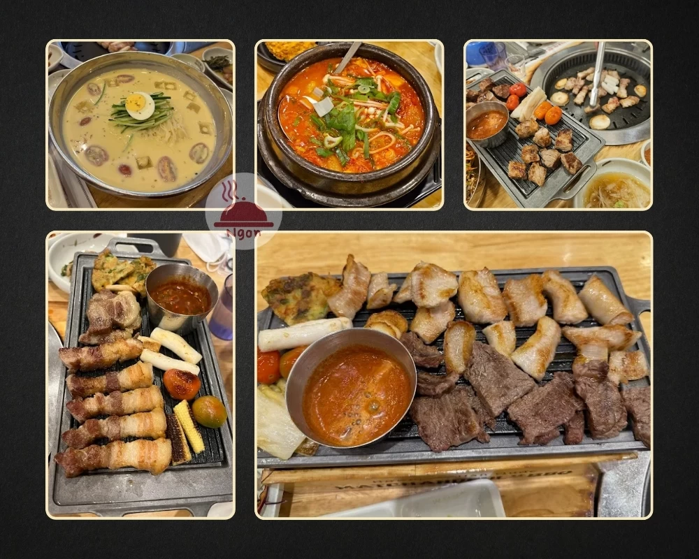 Một số món ăn của nhà hàng Hàn Quốc quận 2 Matchandeul BBQ