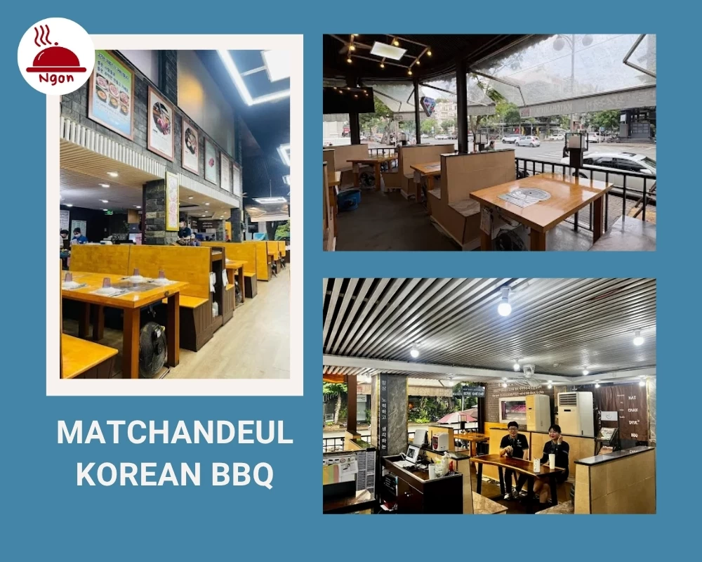Nhà hàng thịt nướng Hàn Quốc Matchandeul Korean BBQ có không gian sạch sẽ, rộng rãi