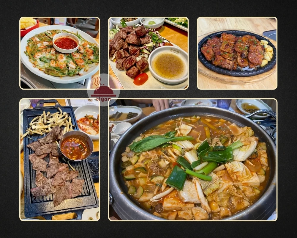 Một số món ăn của nhà hàng Hàn Quốc quận 7 Matchandeul Korean BBQ