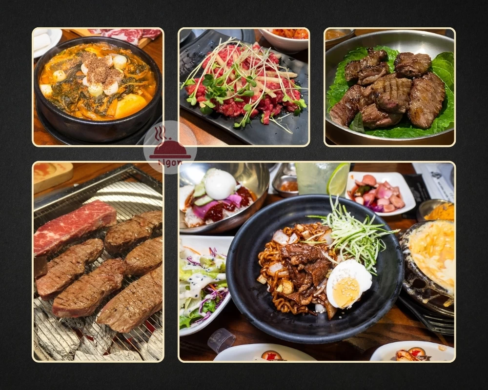 Một số món ăn của nhà hàng Hàn Quốc quận 2 Meat Plus Cha Cha Cha