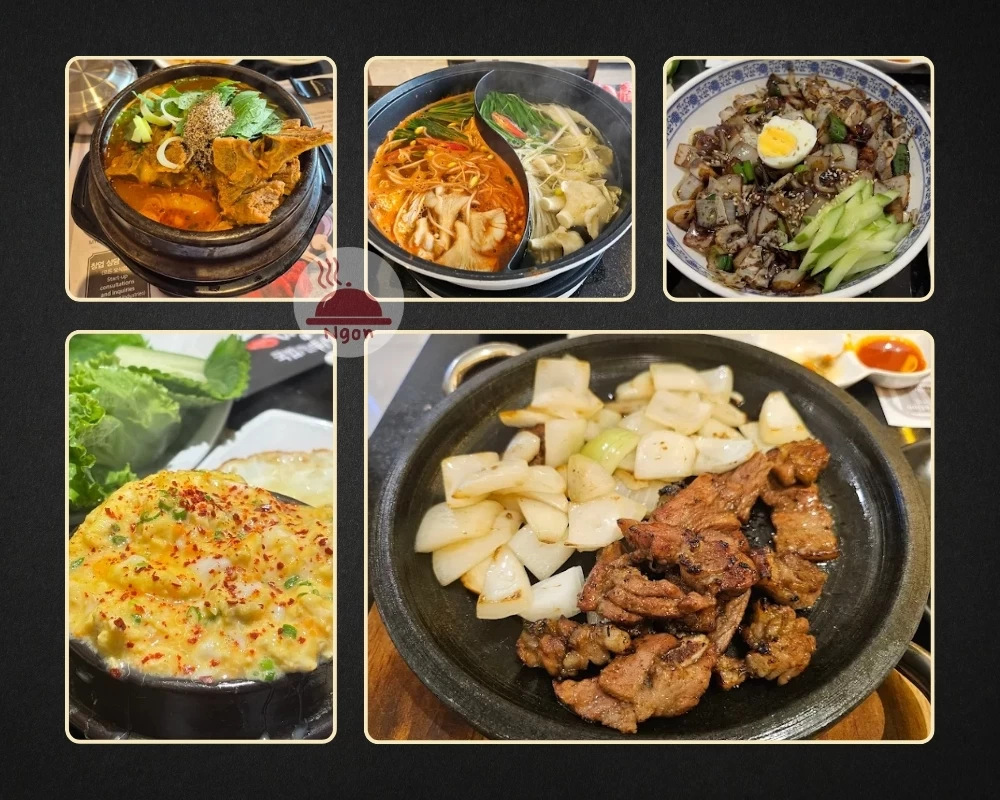 Một số món ăn của nhà hàng Hàn Quốc quận 2 Myeong Dong Quan