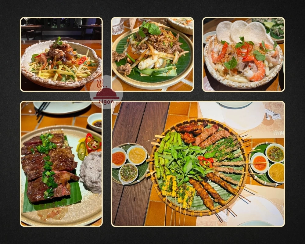 Một số món ăn của nhà hàng Thảo Điền Nam Mê Kitchen & Bar