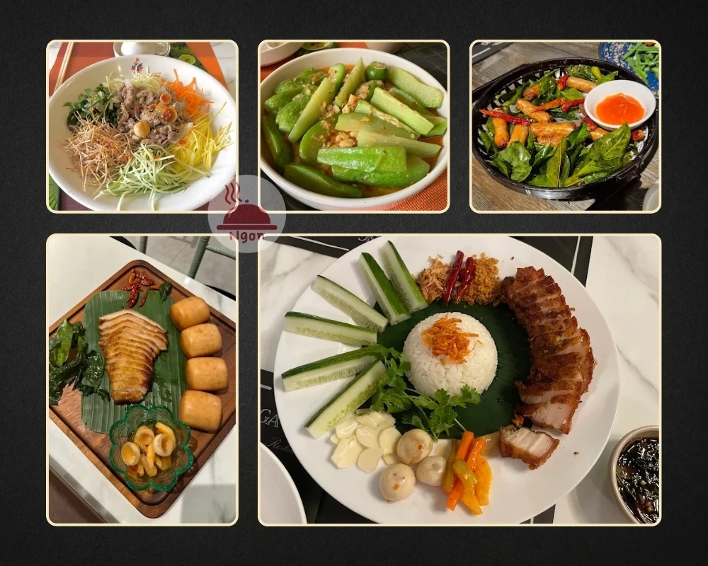 Một số món ăn của nhà hàng gia đình quận 1 Gà Trống