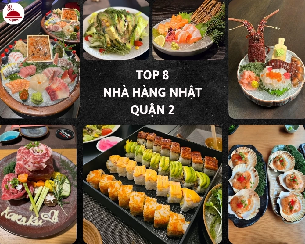 Các món ăn của top 8 nhà hàng nhật quận 2