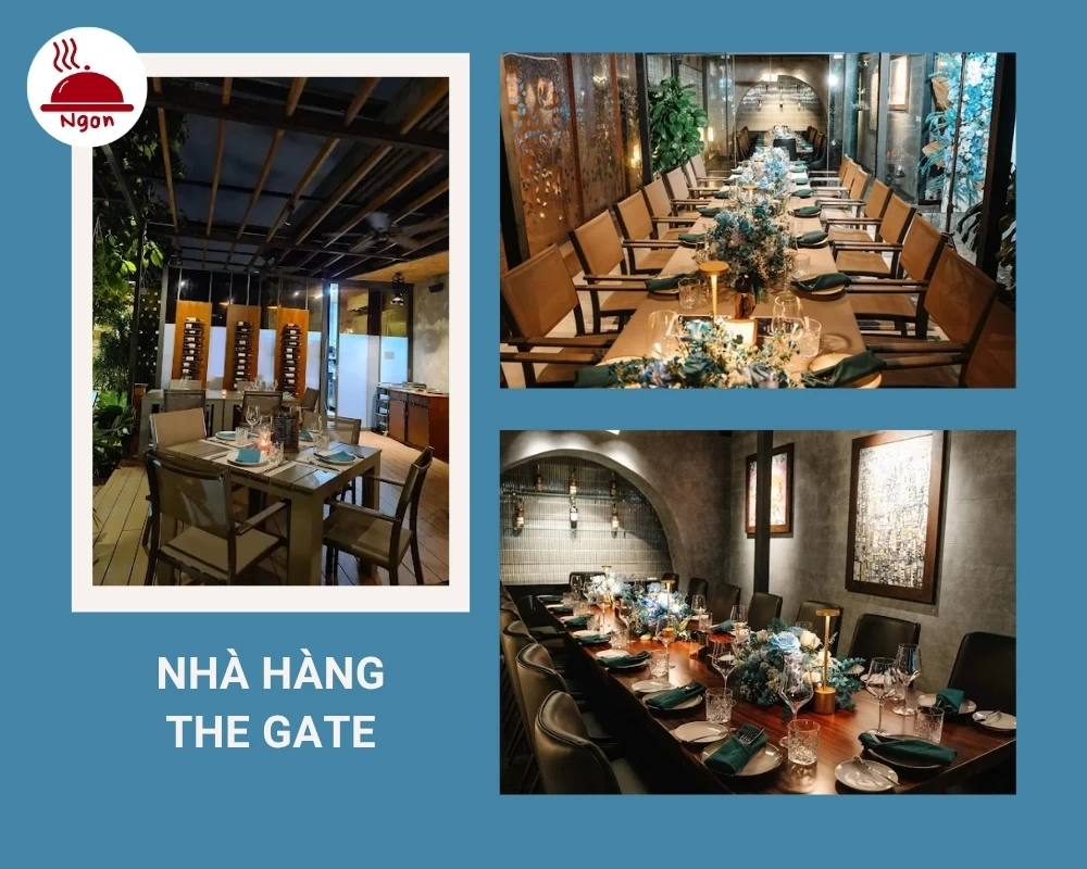 Nhà hàng The Gate có không gian sang trọng, cao cấp