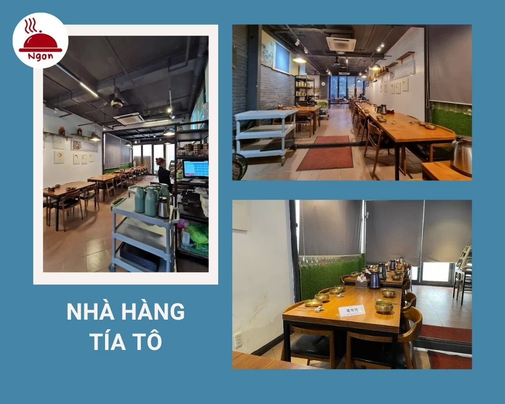 Không gian sạch sẽ, ấm cúng của nhà hàng Hàn Quốc quận 7 Tía Tô