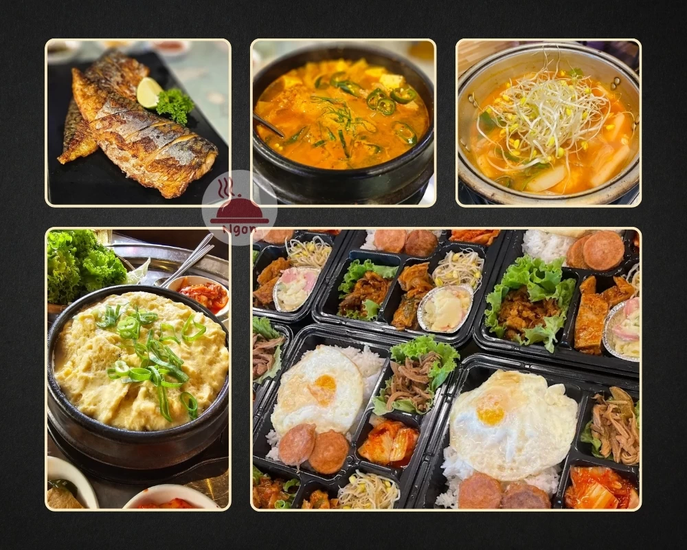 Một số món ăn của nhà hàng Hàn Quốc PinkHeo
