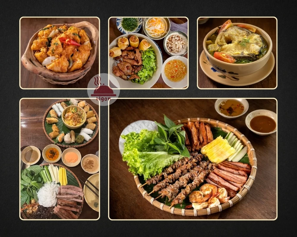 Một số món ăn của quán ăn gia đình quận 1 Quán Bụi