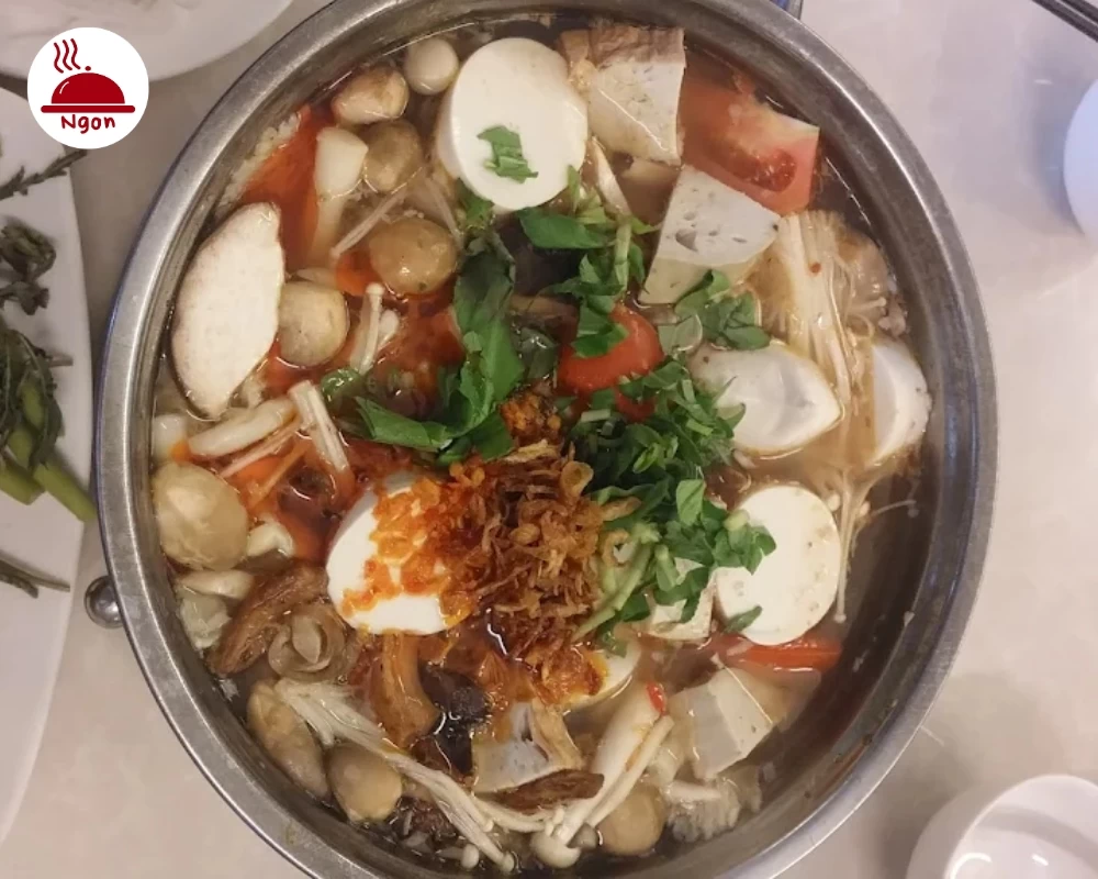 Món lẩu chay thơm ngon của quán lẩu chay Bình Tân - Thiền Tâm Sài Gòn