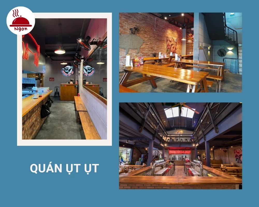 Quán ăn gia đình quận 1 Ụt Ụt có không gian hiện đại và sạch sẽ